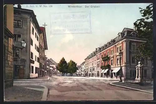 AK Winterthur, Der Graben mit Geschäften