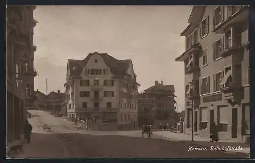 AK Herisau, Blick in die Bahnhofstrasse