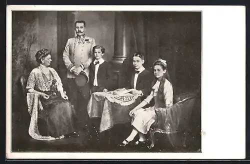 AK Erzherzog Franz Ferdinand von Österreich mit seiner Familie