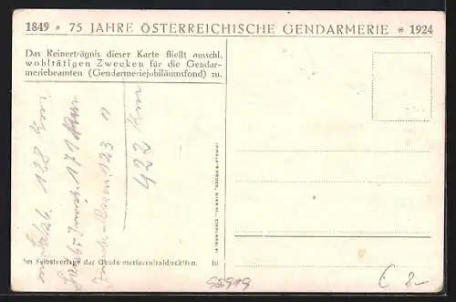 AK Beamte der Österreichischen Bundesgendarmerie 1924