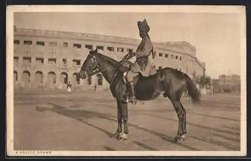 AK A police Sowar, Arabischer Polizist auf einem Pferd