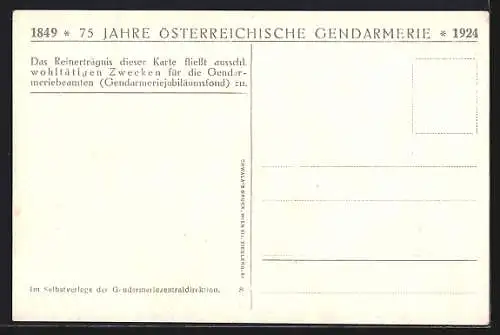 AK K. K. Gendarmerie in den Uniformen von 1869-1899