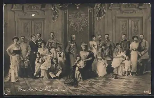 AK Das Deutsche Kaiserhaus, Wilhelm II. und Nachkommen