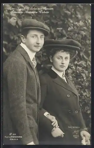 AK Prinz August Wilhelm von Preussen, Prinzessin Alexandra Victoria