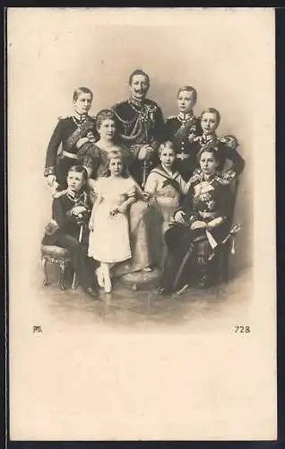 AK Die Familie des Deutschen Kaiserhauses von Preussen