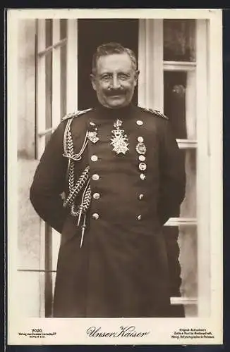 AK Kaiser Wilhelm II. in Uniform mit Orden