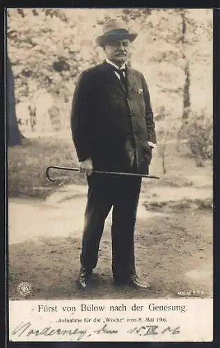 AK Portrait Fürst von Bülow 1906