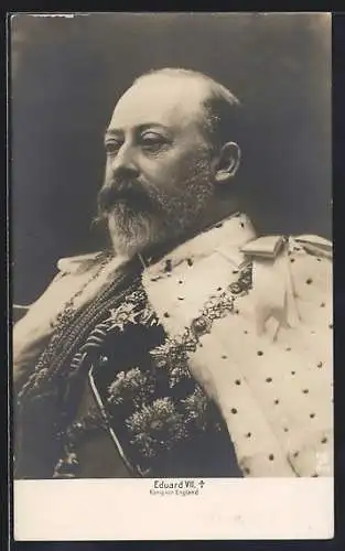 AK König Eduard VII. von England mit Halsorden