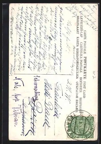 Künstler-AK Österreichischer Kavallerist zu Pferde