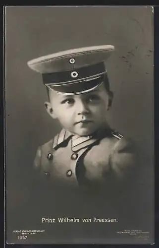 AK Prinz Wilhelm als kleiner Knabe in Uniform