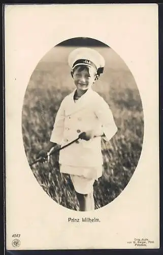 AK Prinz Wilhelm von Preussen in Marineuniform