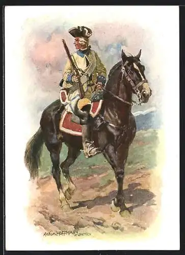 Künstler-AK Anton Hoffmann - München: 2. Chevauleger-Reg. Paris, Euirassier des Euirassier Regt.