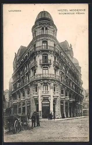 AK Lourdes, Hotel Moderne Soubirous Frères