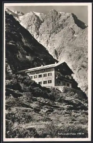 AK Karwendel-Haus, Berghütte mit Umgebung