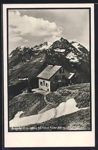 AK Ansbacher Hütte, Berghütte mit hohem Riffler