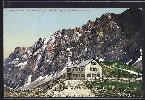 AK Lamsenjochhütte mit Hochnissigrat