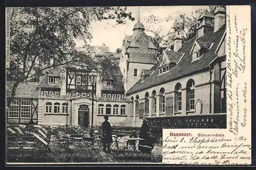 AK Hannover, Gasthof Steuerndieb, im Aussenbereich