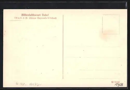 AK Dobel /Schwarzwald, Hotel und Pension Sonne von Emil Kramer