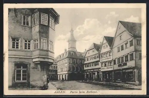 AK Aalen, Strasse beim Rathaus