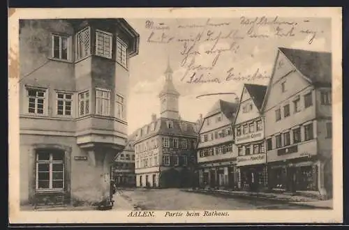 AK Aalen, Strasse beim Rathaus