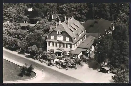 AK Köln-Dellbrück, Gasthaus Heidehof Carl Gager, Fliegeraufnahme