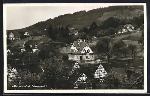 AK Loffenau /Schwarzwald, Ferienheim der Ev. Gemeinschaft mit Umgebung aus der Vogelschau