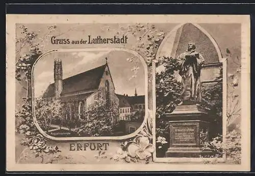 AK Erfurt, Augustinerkirche und Lutherdenkmal