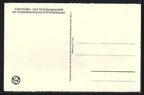 AK Wettenhausen, Unterrichts- und Erziehungsanstalt der Dominikanerinnen, Speisesaal der Zöglinge