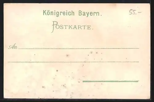 Lithographie Nürnberg, XII. Deutsches Bundesschiessen 1897, Schützen vor dem Veranstaltungsgelände