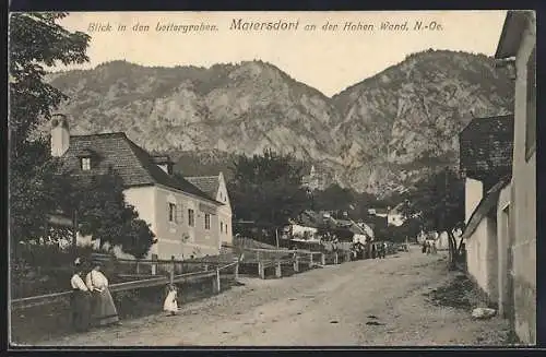 AK Hohe Wand, Maiersdorf an der hohen Wand, Blick in den Leitergraben