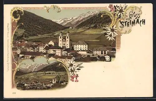 Lithographie Steinach, zwei Totalansichten