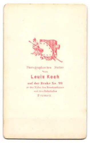 Fotografie Louis Koch, Bremen, auf der Brake 20, Familienporträt mit Mutter und Kindern