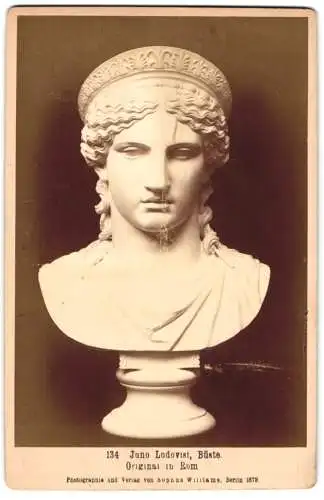 Fotografie Sophus Williams, Berlin, Büste Juno Ludovisi, Original in Rom