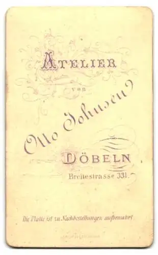 Fotografie Otto Johnsen, Döbeln, Breitestrasse 331, Portrait einer Frau