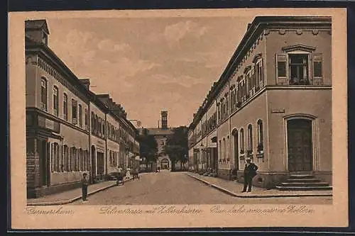 AK Germersheim, Lilienstrasse mit Zollernkasserne