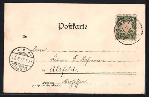 AK Germersheim, Rheinbrücke, Boot am Ufer