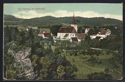 AK Sankt Helena / Naifertal, Gesamtansicht mit Kirche