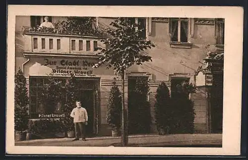 AK Berlin-Neukölln, Gasthaus Zur Stadt Prag v. Jos. Nozicky, Pflügerstrasse 77