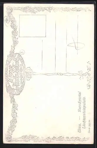 Künstler-AK E.F. Hofecker: Wien, Fassade des Liechtensteinpalais`