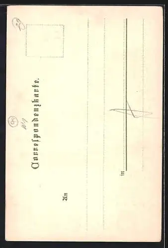 Künstler-Lithographie H. Junker: Wien, Burgtheater mit Volksgarten