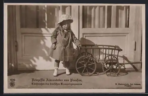 AK Prinzessin Alexandrine mit Bollerwagen