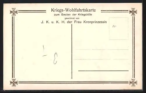 AK Prinz Wilhelm von Preussen mit seinen drei Brüdern in feldgrauer Uniform