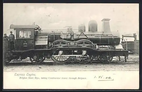 AK Express Engine No 2154, Belgian State Rlys., englische Eisenbahn