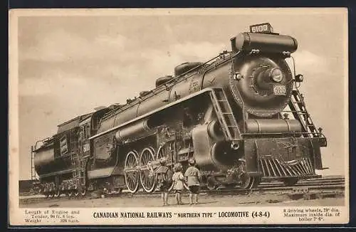 AK Canadian National Railway Northern Type Locomotive 4-8-4