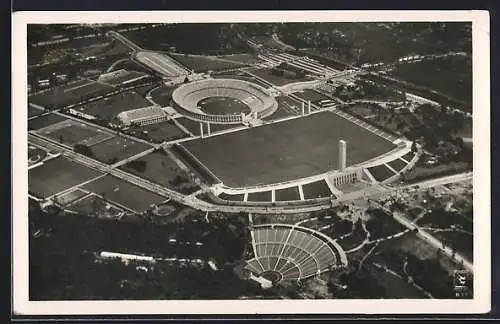 AK Berlin, Olympiastadion vom Flugzeug aus