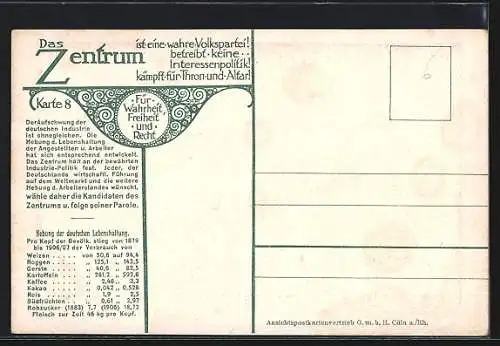 AK Industrie-Politik, Anwachsen des deutschen Welthandels 1910, Dampfer im Hafen