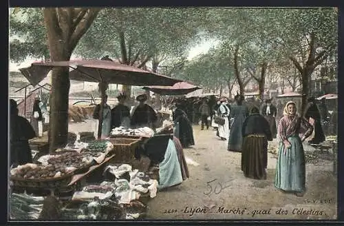 AK Lyon, Marché, quai des Célestins