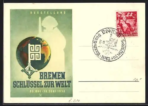 AK Bremen, Ausstellung Schlüssel zur Welt, 1938