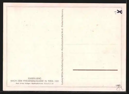 Künstler-AK Albin Egger-Lienz: Nach dem Friedensschlusse von Tirol 1809