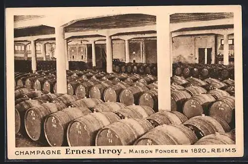 AK Reims, Champagne Ernest Irroy, Vorratskeller